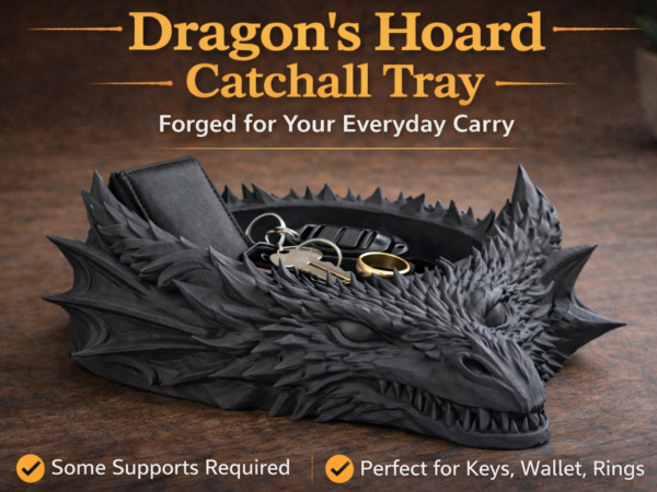 Dragon's Hoard EDC Catchall Tray v1 by FoxForge 3D
