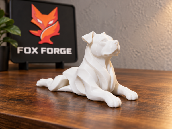 Pittie Sploot Sculpture Art by FoxForge 3D