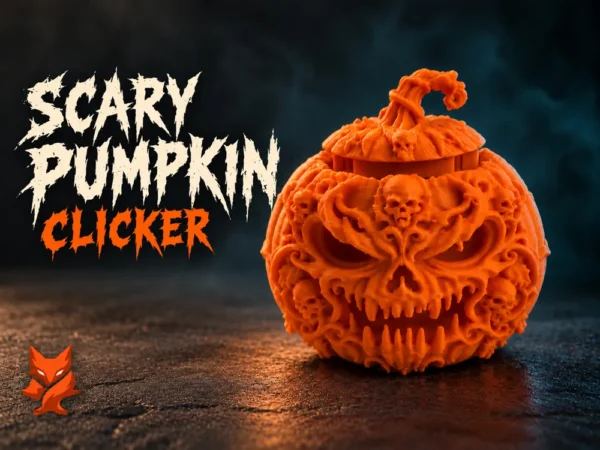 Scary Pumpkin Clicker | Halloween Fidget by FoxForge 3D