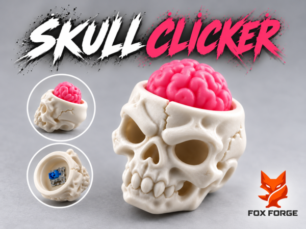 Skull Clicker – Brain Fidget Toy | Switch Clicker by FoxForge 3D