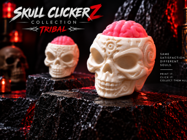 Skull ClickerZ – Tribal Clicker | Skull Fidget Toy by FoxForge 3D