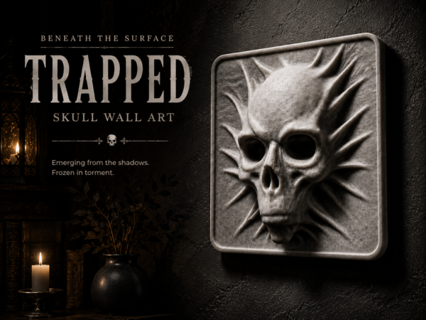 Skull Trapped / Skull Wall Art by FoxForge 3D