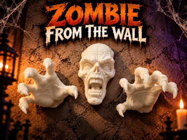 Zombie From the Wall - Halloween Wall Art by FoxForge 3D